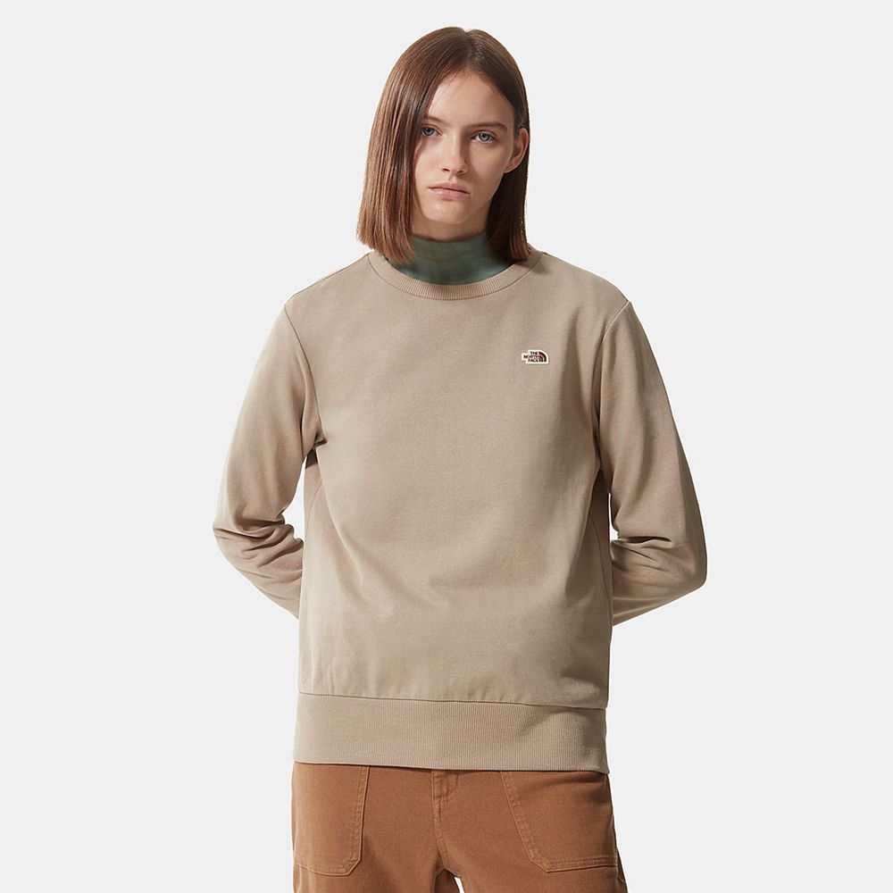 The North Face Sweater Womens Australia - The North Face Scrap Graphic Khaki (VEC-524791)